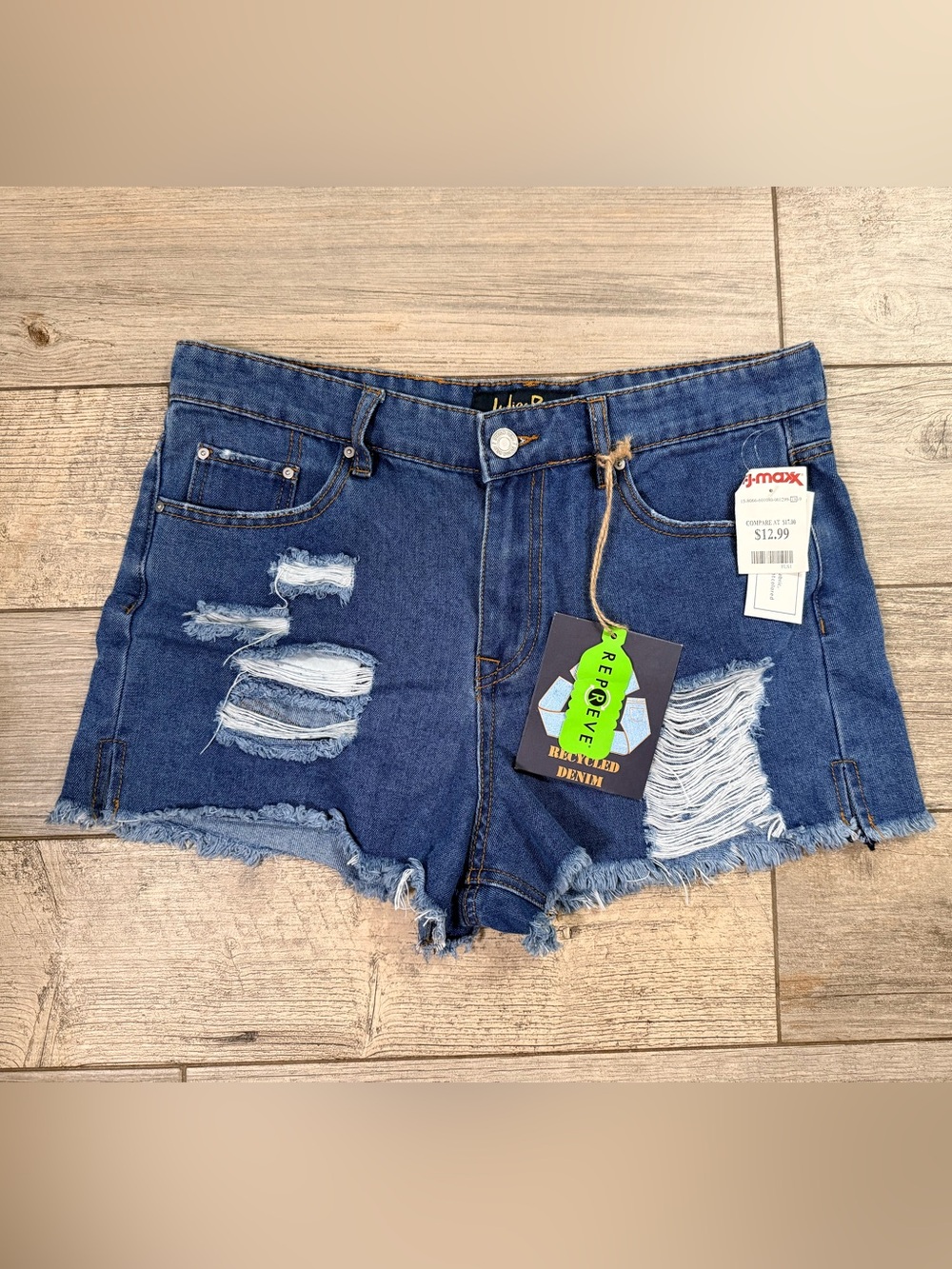 NWT Indigo Rein Distressed Denim Shorts